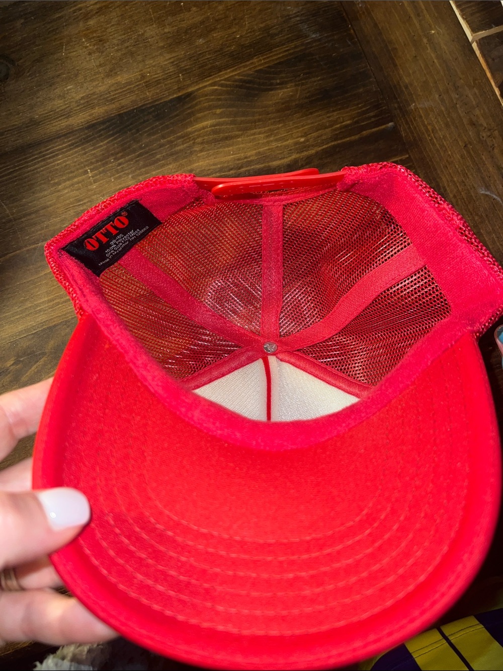 NWOT! OTTO Lucky Gameday Hat - Red Trucker Cap - Picture 4 of 5